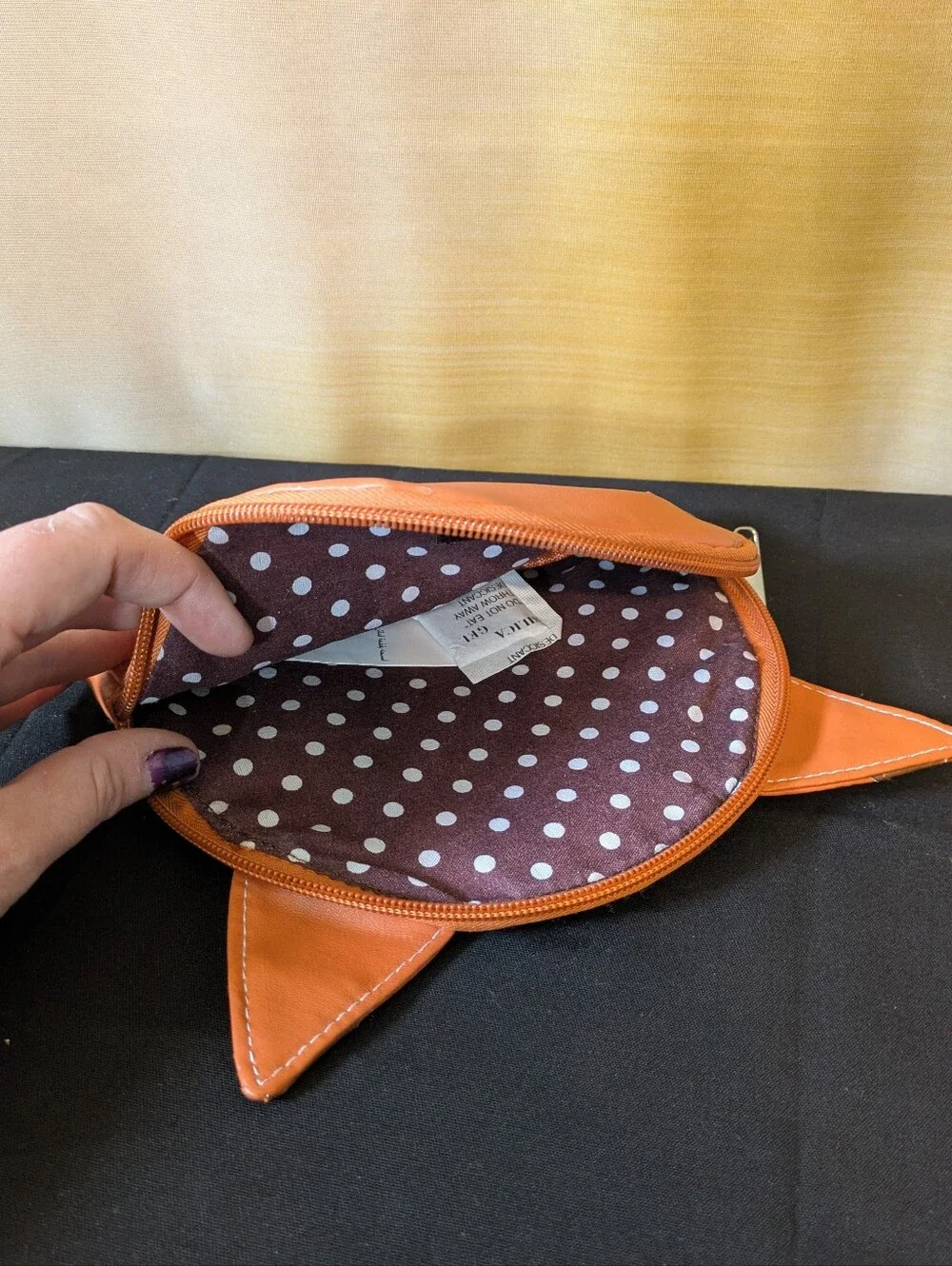 NWT Typo Fox Shaped Coin Purse Zippered Pouch